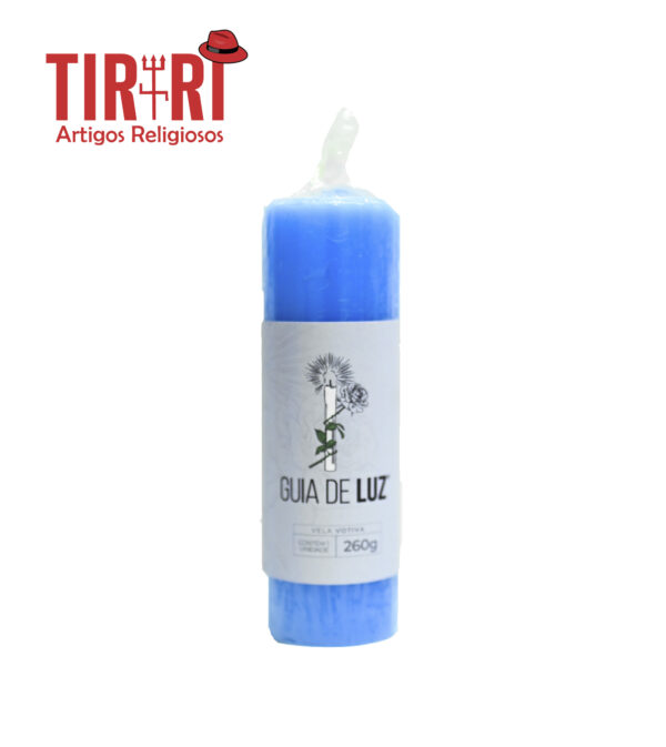 VELA 7 AZUL CLARO GUIA DE LUZ